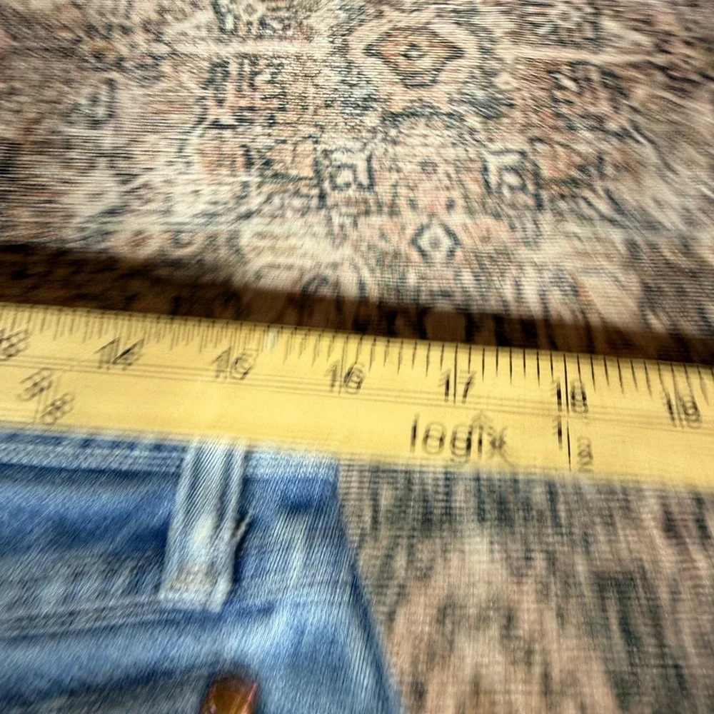 Wrangler 13MWZ Cowboy Cut Blue Distressed Jeans Mens 34x34 Vintage Style
